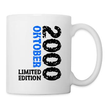 2000 Oktober Limited Edition 23. Geburtstag Deko - Tasse - Weiß - Rechts