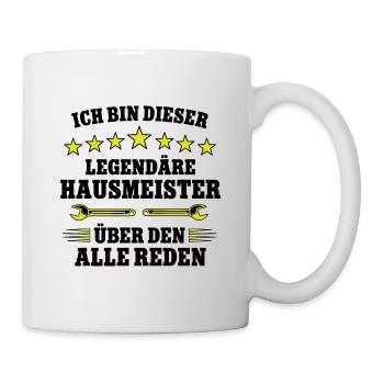 Hausmeister Spruch Haustechniker Hauswart Abschied - Tasse - Weiß - Rechts
