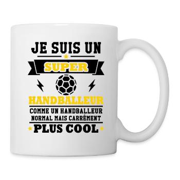 Je suis un super handballeur - Mug blanc - blanc - Droite