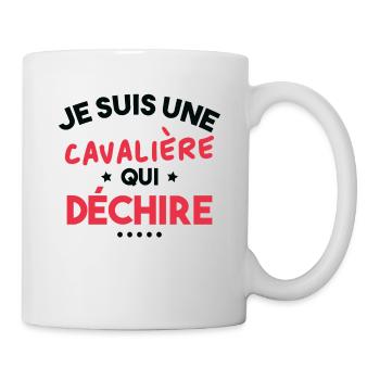 Je suis Une cavalière Qui déchire - Mug blanc - blanc - Droite