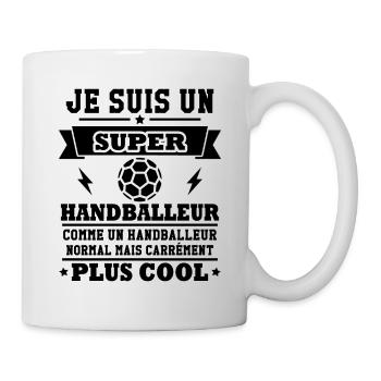Je suis un super handballeur - Mug blanc - blanc - Droite