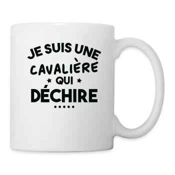 Je suis Une cavalière Qui déchire - Mug blanc - blanc - Droite