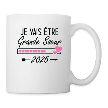 Je Vais Être Grande Sœur 2025 - Mug blanc - blanc - Droite