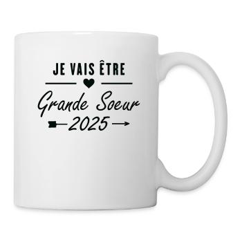 Je Vais Être Grande Sœur 2025 - Mug blanc - blanc - Droite