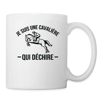 Je suis Une cavalière Qui déchire - Mug blanc - blanc - Droite