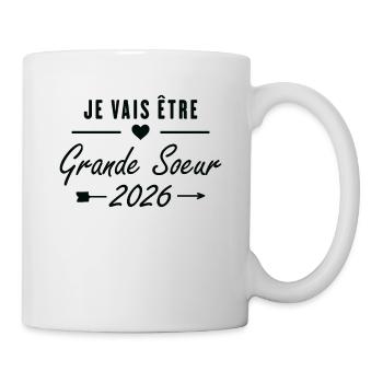 Je Vais être Grande Soeur 2026 - Mug blanc - blanc - Droite