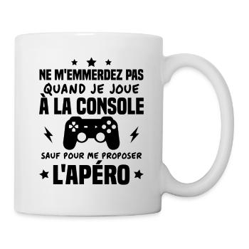 Quand je joue à la console Humour Cadeau - Mug blanc - blanc - Droite
