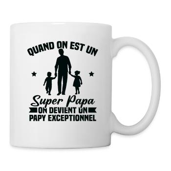 Un super papa - Mug blanc - blanc - Droite