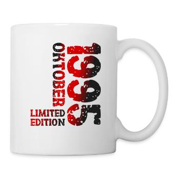 1995 Oktober Limited Edition 28. Geburtstag Deko - Tasse - Weiß - Rechts