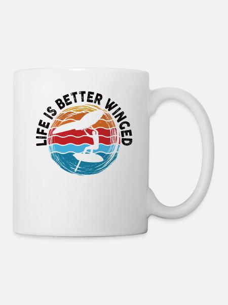 La vie est meilleure Ailes ailées - Mug blanc - blanc