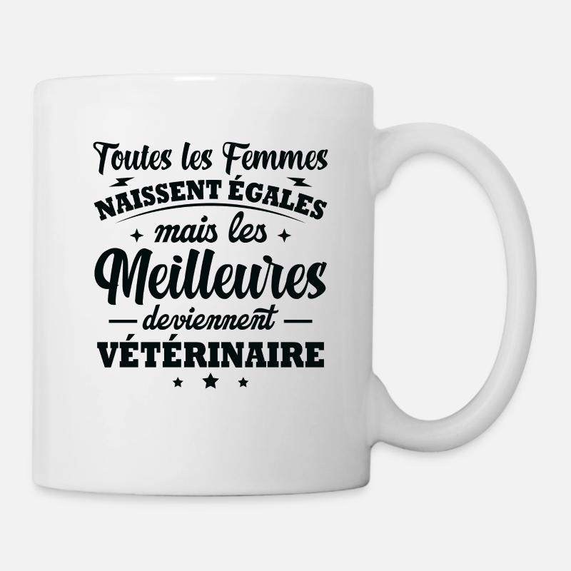 Les meilleures deviennent Vétérinaire - Mug blanc - blanc