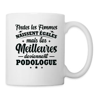 Femme et meilleures podologue - Mug blanc - blanc - Droite