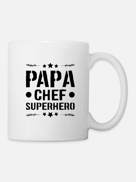 Papa Super-héros Papa - Mug blanc - blanc