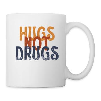 Des câlins au lieu de drogues - Mug blanc - blanc - Droite