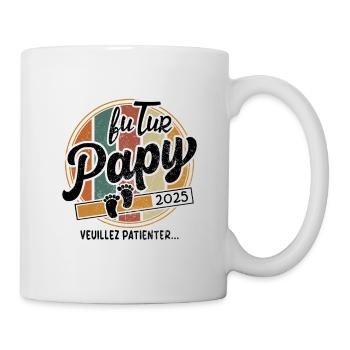 Futur Papy 2025 Cadeau Homme annonce grossesse - Mug blanc - blanc - Droite