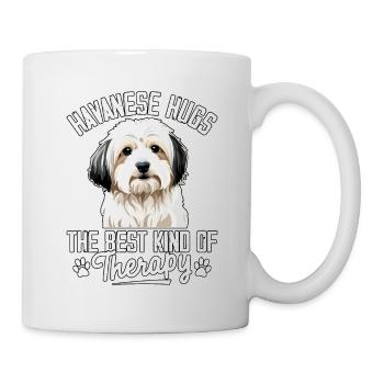 Câlins bichons : le meilleur type de thérapie - Mug blanc - blanc - Droite