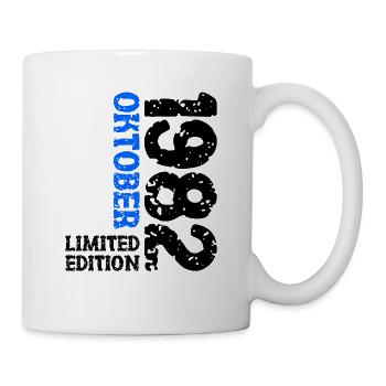 1982 Oktober Limited Edition 41. Geburtstag Deko - Tasse - Weiß - Rechts
