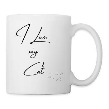 I love my cat - Tasse - Weiß - Rechts