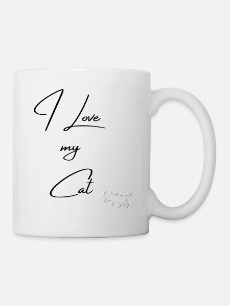 I love my cat - Tasse - Weiß