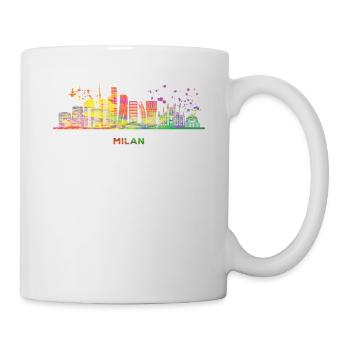 Paysage urbain de Milan - Mug blanc - blanc - Droite