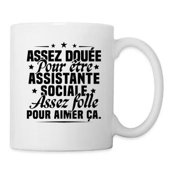 Assistante Sociale Métier Humour Cadeau Femme - Mug blanc - blanc - Droite