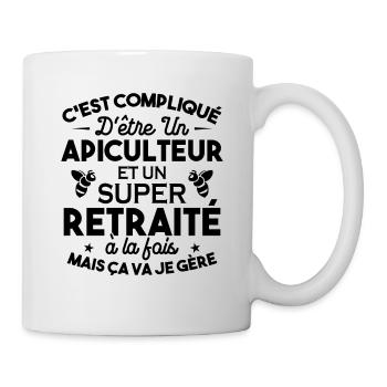 Un Apiculteur et un Super retraité Cadeau Humour - Mug blanc - blanc - Droite