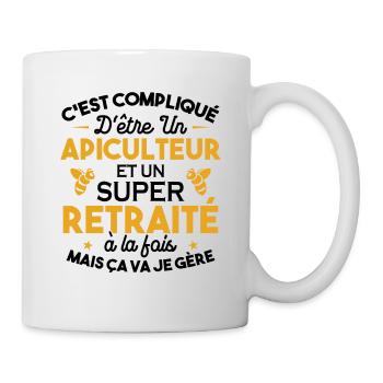 Un Apiculteur et un Super retraité Cadeau Humour - Mug blanc - blanc - Droite