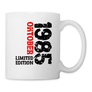 1985 Oktober Limited Edition 38. Geburtstag Deko - Tasse - Weiß - Rechts