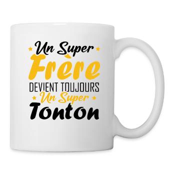 Un super frère devient toujours un super tonton - Mug blanc - blanc - Droite