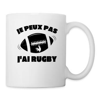 Je Peux Pas J'ai Rugby - Mug blanc - blanc - Droite