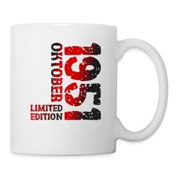 1951 Oktober Limited Edition 72. Geburtstag Deko - Tasse - Weiß - Rechts