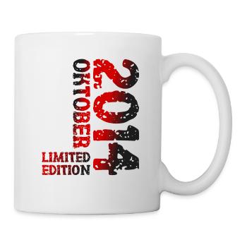 2014 Oktober Limited Edition 9. Geburtstag Deko - Tasse - Weiß - Rechts
