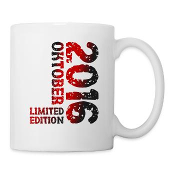 2016 Oktober Limited Edition 7. Geburtstag Deko - Tasse - Weiß - Rechts