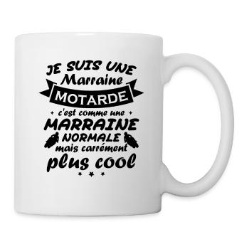 Je suis une Marraine motarde - Mug blanc - blanc - Droite