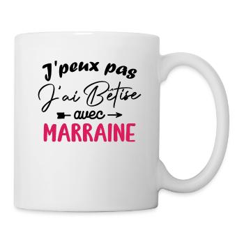 J peux pas j ai bêtise avec marraine - Mug blanc - blanc - Droite