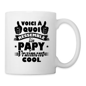 Voici à quoi ressemble un papy vraiment cool - Mug blanc - blanc - Droite