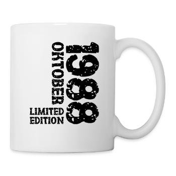 1988 Oktober Limited Edition 35. Geburtstag Deko - Tasse - Weiß - Rechts