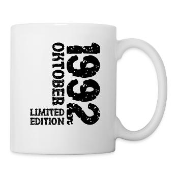 1992 Oktober Limited Edition 31. Geburtstag Deko - Tasse - Weiß - Rechts
