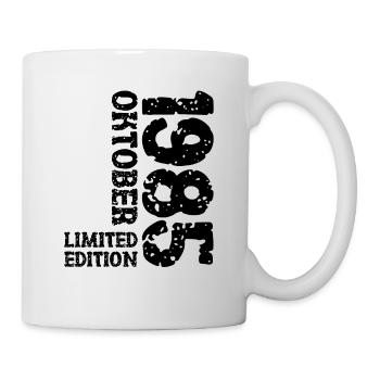 1985 Oktober Limited Edition 38. Geburtstag Deko - Tasse - Weiß - Rechts