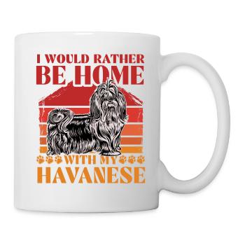 Je préfère être à la maison avec mon havanais - Mug blanc - blanc - Droite