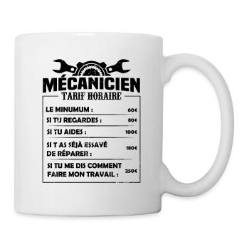 Mécanicien Tarif Horaire - Mug blanc - blanc - Droite