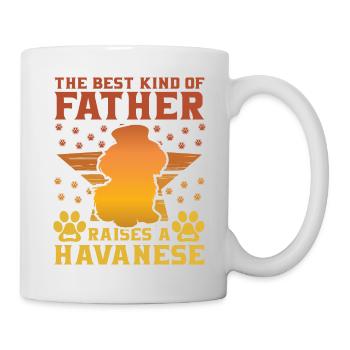 Le meilleur type de père élève un bichon havanais - Mug blanc - blanc - Droite