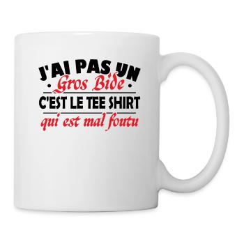 J'ai pas un gros bide humour cadeau - Mug blanc - blanc - Droite