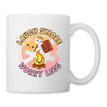 Laugh S'more Sorgen Weniger S'mores Pun - Tasse - Weiß - Rechts