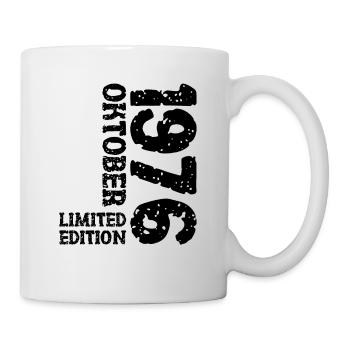 1976 Oktober Limited Edition 47. Geburtstag Deko - Tasse - Weiß - Rechts