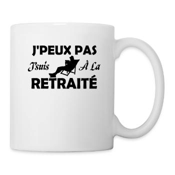 J peux Pas j suis à la retraité - Mug blanc - blanc - Droite