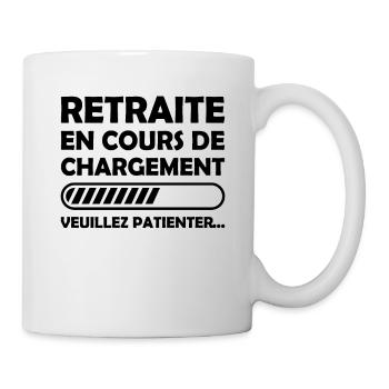 Retraite en cours de chargement - Mug blanc - blanc - Droite