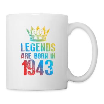 1943 legends born in - Tasse - Weiß - Rechts