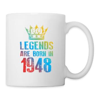 1948 legends born in - Tasse - Weiß - Rechts