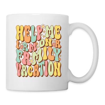 Help, I'm on a family vacation - Mug - white - Right